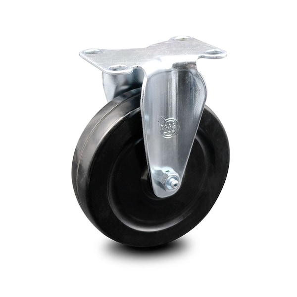 5 Inch Hard Rubber Wheel Rigid Top Plate Caster